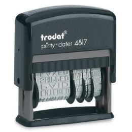 Datownik 4817 PRINTY POLN./ISO z hasłami czcionka 3.8mm samotuszujący, bez wkładki, TRODAT