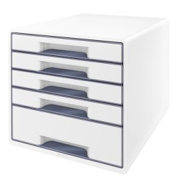 Pojemnik z 5 szufladami LEITZ WOW biało-szary 52142001 .