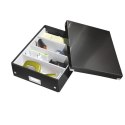 Pudełko z przegródkami LEITZ C&S duże Czarne 60580095 .