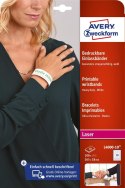 Opaski identyfikacyjne na nadgarstki do zadruku, 265 x 18 mm, identyfikatory na arkuszu A4, 10 ark./op., folia poliestrowa, biał