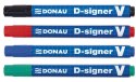 Marker permanentny D-SIGNER V ścięty, niebieski 7370001-10PL