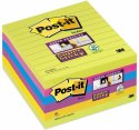 Bloczek samoprzylepny POST-IT_ Super Sticky w linie (675 - 6SSUC), 100x100mm, 6x90 kart., żółty