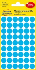 Kółka do zaznaczania śr. 12 mm, niebieskie etykiety papierowe, etykiety okrągłe z trwałym klejem, etykiety do oznaczenia 270 ety