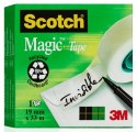 Taśma biurowa SCOTCH_ Magic_(C18-4M), matowa, 19mm, 33m, 4szt., podajnik C-18 GRATIS (X)