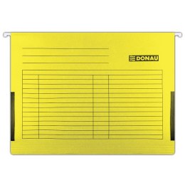 Teczka zawieszkowa DONAU A4, 230g, z boczkami płóciennymi, żółta 7420905-11