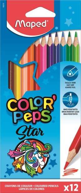 Kredki trójkątne MAPED COLORPEPS 12kolorów 183212 .