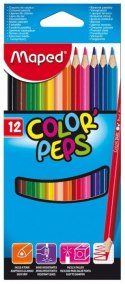 Kredki trójkątne MAPED COLORPEPS 12kolorów 183212 .