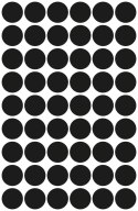 Kółka do zaznaczania śr. 12 mm, czarne etykiety papierowe, etykiety okrągłe z trwałym klejem, etykiety do oznaczenia 270 etyk. /