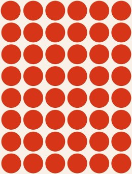 Kółka do zaznaczania śr. 18 mm, czerwone etykiety papierowe, etykiety okrągłe z trwałym klejem, etykiety do oznaczenia 1056 etyk