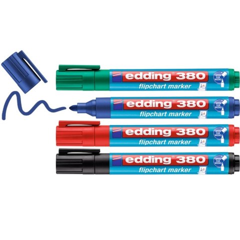 Marker flipchart okrągły 1.5-3mm - komplet 4szt EDDING 380/4S