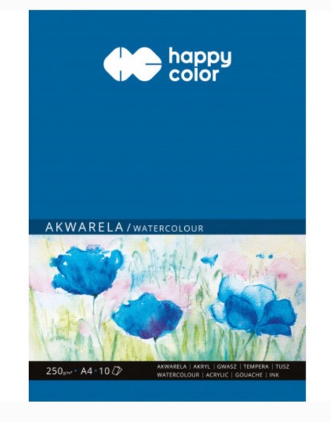 Blok akwarelowy, ART, A4, 10 ark, 250g, Happy Color HA 3725 2030-AK10