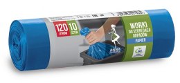ANNA ZARADNA Worki 120l do segregacji papieru niebieskie LDPE (10 szt.) 17065
