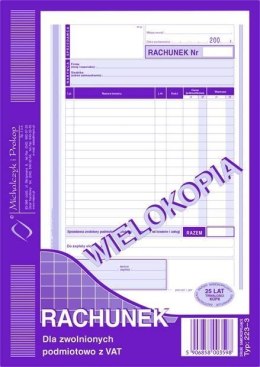 Rachunek dla zwolnionych podmiotowo z VAT A5, 80 kartek wielokopia, 10-223-3 DOTTS