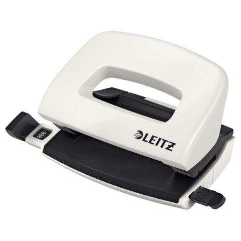 Dziurkacz mini LEITZ WOW metalowy perłowy biały 50601001 .