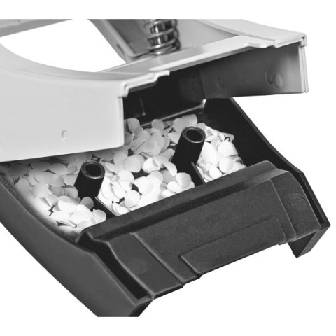 Dziurkacz mini LEITZ WOW metalowy perłowy biały 50601001 .