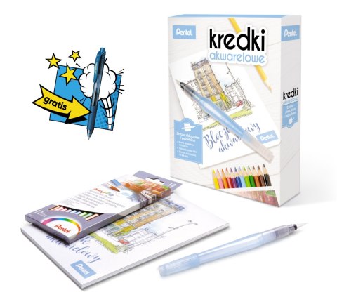 Zestaw akwarelowy ZESTAW CB9-12-FRH-B PENTEL .