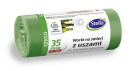 STELLA Worki 35l do segregacji szkła, zielone z uszami LDPE (20 szt.) 032198