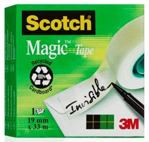 Taśma biurowa SCOTCH_ Magic_(C18-6L), matowa, 19mm, 33m, 6szt., podajnik C-18 GRATIS