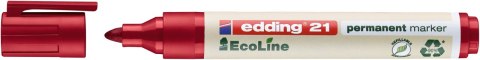 Marker EDDING permanentny ekologiczny okrągła końcówka czerwony 21/002/cz ed (X)
