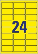 Usuwalne etykiety kolorowe 63,5 x 33,9 mm, żółte etykiety papierowe, etykiety samoprzylepne 20 ark. / op., Avery L6035-20