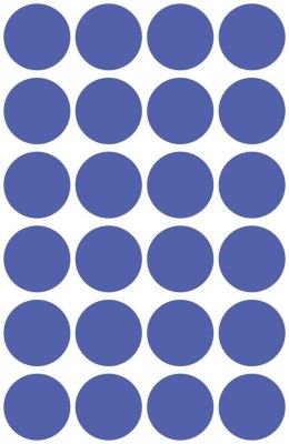 Kółka do zaznaczania śr. 18 mm, niebieskie etykiety papierowe, etykiety okrągłe z usuwalnym klejem, etykiety do oznaczenia 96 et