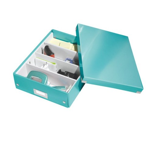 Pudełko z przegródkami LEITZ C&S duże turkusowe 60580051 .