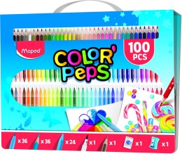 Zestaw artystyczny do malowania COLORPEPS 100 elementów 907003 .