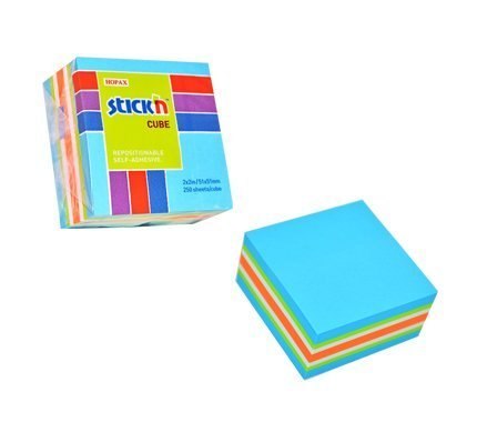 Bloczek STICK N 51x51mm niebieski-mix neon i pastel 21535