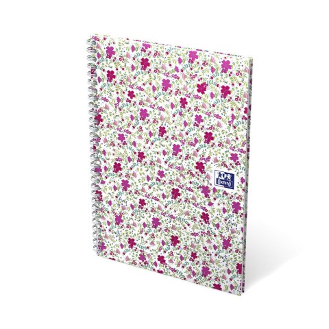 Kołonotatnik B5 60 kartek kratka/tagi Floral Oxford 400094955