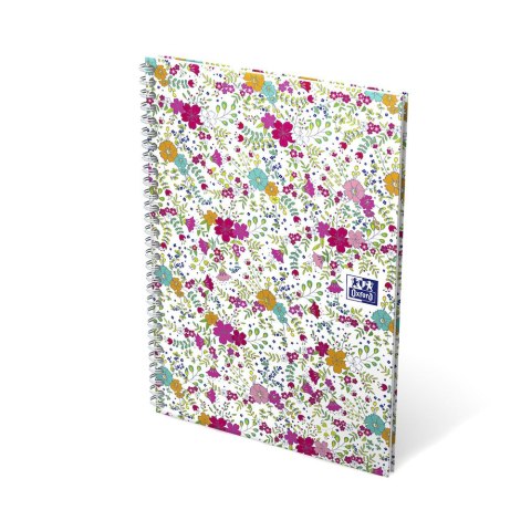 Kołonotatnik B5 60 kartek kratka/tagi Floral Oxford 400094955