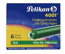 Naboje do piór krótkie ciemnozielone 400142563 PELIKAN