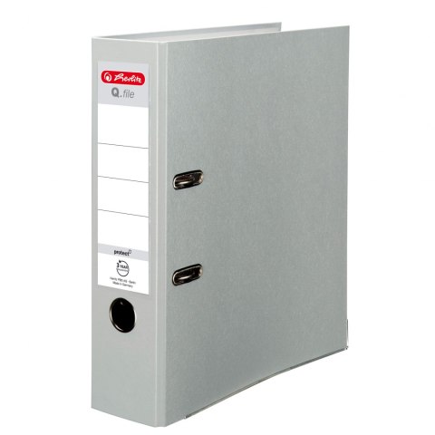 Segregator Q.FILE A4, 8 cm, PP szary 300023533 HERLITZ