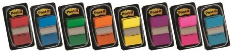 Zakładki indeksujące POST-IT_ (680-BP2EU), PP, 25,4x43,2mm, 2x50 kart., jaskraworóżowe
