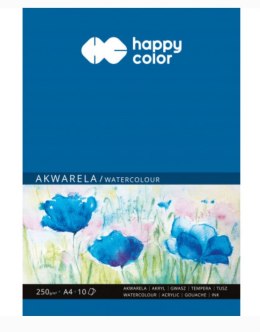 Blok akwarelowy, ART, A4, 10 ark, 250g, Happy Color HA 3725 2030-AK10