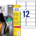 Etykiety foliowe 99,1 x 42,3 mm, białe etykiety wodoodporne z trwałym klejem, wytrzymałe etykiety przemysłowe 10 ark. / op., Ave
