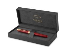 Pióro wieczne (F, stalówka ze stali) SONNET RED LACQUER GT PARKER 1931473, giftbox (X) SALE