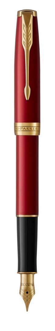 Pióro wieczne (F, stalówka ze stali) SONNET RED LACQUER GT PARKER 1931473, giftbox (X) SALE