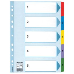 Przekładki kartonowe MYLAR A4 1-5 100160 białe ESSELTE