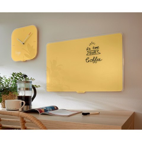 Szklana tablica magnetyczna Leitz Cosy 80x60cm, żółta, 70430019