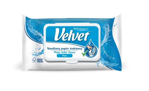 Papier toaletowy VELVET nawilżany (42) PURE bezzapachowy