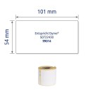 Etykiety na rolce, etykiety na paczki 54 x 101 mm, etykiety do termodruku, białe etykiety papierowe, etykiety kurierskie 220 ety