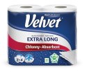 Ręcznik w roli Velvet Extra Long Biały 2 rolki 100% celuloza