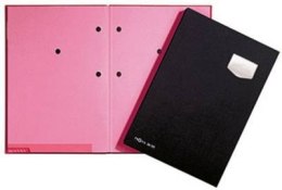 Teczka do podpisu DE LUXE, 10-cz., czarny, r óż przekł. P2410204 DURABLE