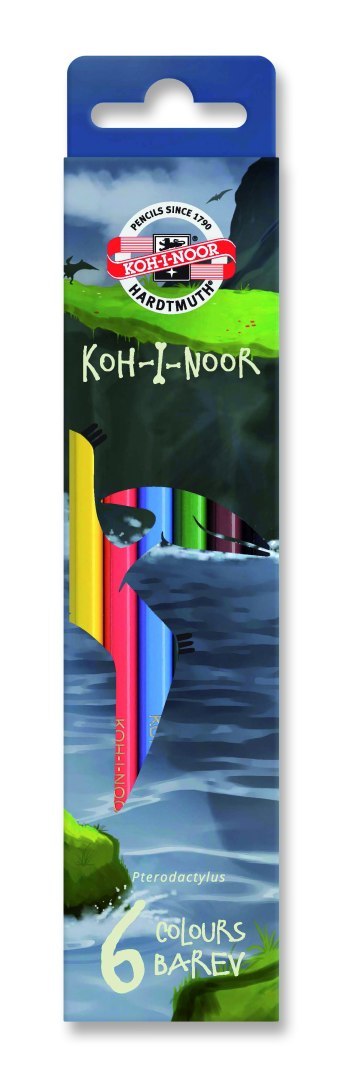 Kredki 3591 6 kol. DINO KOH I NOOR