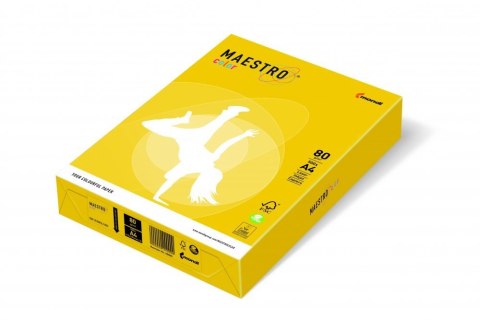 Papier xero MAESTRO COLOR A4 80g IG50 żółć siarkowa/musztardowy