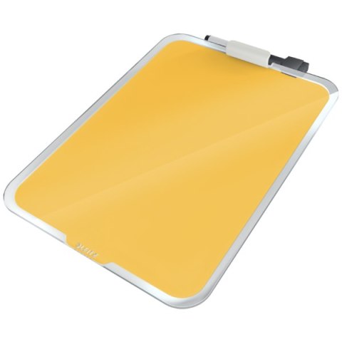 Szklana tabliczka na biurko Leitz Cosy, żółty 39470019 .