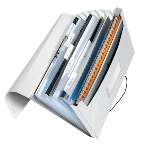 Teczka z 6 przegródkami PP Leitz WOW, biała 45890001 .
