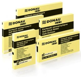 Bloczek samoprzylepne DONAU ECO 35x51 (3 szt. x 100 kart.) jasno żółte 7591001PL-11