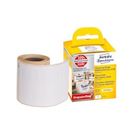 Etykiety na rolce, etykiety foliowe 25 x 89 mm, etykiety do termodruku, białe etykiety wodoodporne, etykiety na znaki BHP, 700 e