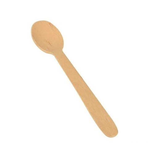 Łyżeczka drewniana deserowa brązowa 50 szt., 13cm, wielokrotnego użytku 45847